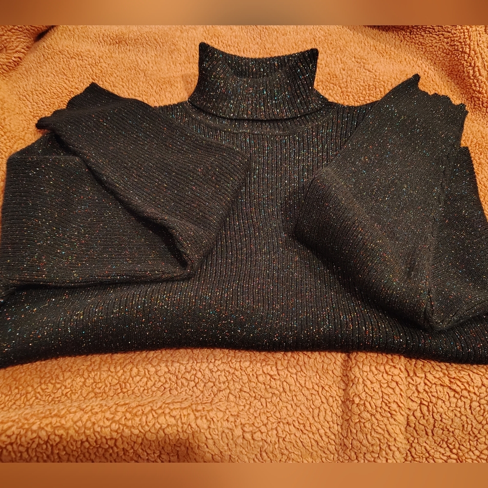 Sparkle Black Turtleneck size XL